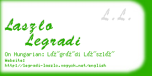 laszlo legradi business card